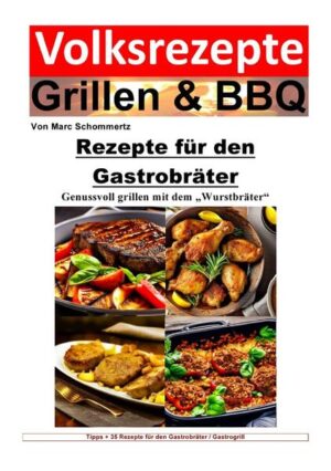 Ob Sie nun saftige Steaks, marinierte Hähnchenbrust, gegrilltes Gemüse oder leckere Beilagen zubereiten möchten, mit Ihrem Gastrobräter und den erlernten Techniken werden Sie garantiert beeindruckende Ergebnisse erzielen und Ihre Gäste begeistern. Vergessen Sie nicht, das Grillen als eine unterhaltsame und gesellige Aktivität zu genießen. Nehmen Sie sich Zeit, um mit Familie und Freunden köstliche Gerichte zu teilen und das Grillerlebnis in vollen Zügen zu genießen. 35 tolle Grillrezepte für den Gastrobräter / Gastrogrill warten darauf, von Ihnen nachgegrillt zu werden!