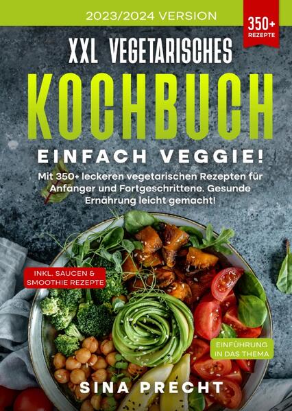 Dieses Vegetarische-Kochbuch ist voll von köstlichen, leicht zuzubereitenden Rezepten! Mit über 350+ Rezepten zur Auswahl, finden Sie in diesem Kochbuch bestimmt das, wonach Sie suchen... Die vegetarische Ernährung hat in den letzten Jahren stark an Popularität gewonnen. Einigen Studien zufolge machen Vegetarier etwa 6 % bzw. 5 % der Bevölkerung in Nordamerika und Europa aus, während in Asien etwa 19 % der Bevölkerung Vegetarier sind. Abgesehen von den ethischen und ökologischen Gründen, die für einen Verzicht auf Fleisch sprechen, kann eine gut durchdachte vegetarische Ernährung auch das Risiko chronischer Krankheiten verringern, die Gewichtsabnahme unterstützen und die Qualität der Ernährung verbessern. Dieses Buch bietet einen Leitfaden für Einsteiger in die vegetarische Ernährung, einschließlich jeder Menge leckerer Rezeptideen. Die vegetarische Ernährung wird mit einer Reihe von gesundheitlichen Vorteilen in Verbindung gebracht. Tatsächlich zeigen Studien, dass Vegetarier tendenziell eine bessere Ernährungsqualität haben als Fleischesser und eine höhere Aufnahme wichtiger Nährstoffe wie Ballaststoffe, Vitamin C, Vitamin E und Magnesium. Eine vegetarische Ernährung kann auch verschiedene andere gesundheitliche Vorteile mit sich bringen. (mehr Informationen finden Sie im Buch) Sie sind auf der Suche nach … ✅ 350+ leckere vegetarische Rezepte (u.a Frühstück, Hauptspeisen, Beilagen, Snacks, Desserts uvm.) ✅ Einführung in das Thema ✅ Den richtigen Zutaten zum Kochen ✅ Inklusive leckere Saucen und Smoothie Rezepte Leckere Gerichte und gute Anhaltspunkte gefällig? Dann greifen Sie jetzt zu!