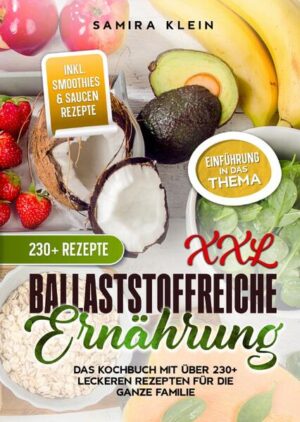 Dieses Kochbuch ist voll von köstlichen, leicht zuzubereitenden Rezepten! Mit über 230+ ballaststoffreichen Rezepten zur Auswahl, finden Sie in diesem Kochbuch bestimmt das, wonach Sie suchen... Ballaststoffe sind ein wichtiger Bestandteil jeder Ernährung. Wenn Sie mehr Ballaststoffe zu sich nehmen möchten, gibt es viele einfache Möglichkeiten, dies zu tun. Hier ist ein Rätsel: Was haben Hafer, Artischocken, Himbeeren und Bohnen gemeinsam? Abgesehen davon, dass sie ein köstlicher Bestandteil einer ausgewogenen Ernährung sind, enthalten sie alle eine Art von Kohlenhydraten, die als Ballaststoffe bekannt sind. Ballaststoffe, oder einfach nur Ballaststoffe, beschreiben die Art von Kohlenhydraten in Lebensmitteln, die unser Körper nicht verdauen kann. Ballaststoffe sind in einer Vielzahl von Obst, Gemüse, Getreide und Samen enthalten, und es gibt zwei Haupttypen: lösliche und unlösliche Ballaststoffe. Der Verzehr von Ballaststoffen ist eine der vielen Möglichkeiten, wie wir unseren Darm ernähren können, aber die Forschung hat gezeigt, dass eine ballaststoffreiche Ernährung noch mehr Vorteile bietet. Im Folgenden gehen wir auf einige dieser Vorteile ein und zeigen Ihnen, wie Sie mehr ballaststoffreiche Lebensmittel auf Ihren Teller und in Ihren Darm bringen können. (mehr Informationen finden Sie im Buch) Sie sind auf der Suche nach … ✅ 230+ leckere Rezepte (u.a. für Frühstück, Fisch, Fleisch, Vegetarisch, Snacks, Desserts uvm.) ✅ Einführung in das Thema ✅ Den richtigen Zutaten ✅ Inklusive leckere Smoothies & Saucen-Rezepte Leckere Gerichte und gute Anhaltspunkte gefällig? Dann greifen Sie jetzt zu!