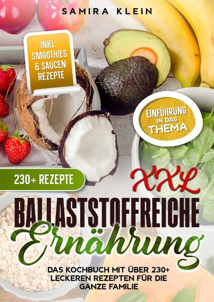 Dieses Kochbuch ist voll von köstlichen, leicht zuzubereitenden Rezepten! Mit über 230+ ballaststoffreichen Rezepten zur Auswahl, finden Sie in diesem Kochbuch bestimmt das, wonach Sie suchen... Ballaststoffe sind ein wichtiger Bestandteil jeder Ernährung. Wenn Sie mehr Ballaststoffe zu sich nehmen möchten, gibt es viele einfache Möglichkeiten, dies zu tun. Hier ist ein Rätsel: Was haben Hafer, Artischocken, Himbeeren und Bohnen gemeinsam? Abgesehen davon, dass sie ein köstlicher Bestandteil einer ausgewogenen Ernährung sind, enthalten sie alle eine Art von Kohlenhydraten, die als Ballaststoffe bekannt sind. Ballaststoffe, oder einfach nur Ballaststoffe, beschreiben die Art von Kohlenhydraten in Lebensmitteln, die unser Körper nicht verdauen kann. Ballaststoffe sind in einer Vielzahl von Obst, Gemüse, Getreide und Samen enthalten, und es gibt zwei Haupttypen: lösliche und unlösliche Ballaststoffe. Der Verzehr von Ballaststoffen ist eine der vielen Möglichkeiten, wie wir unseren Darm ernähren können, aber die Forschung hat gezeigt, dass eine ballaststoffreiche Ernährung noch mehr Vorteile bietet. Im Folgenden gehen wir auf einige dieser Vorteile ein und zeigen Ihnen, wie Sie mehr ballaststoffreiche Lebensmittel auf Ihren Teller und in Ihren Darm bringen können. (mehr Informationen finden Sie im Buch) Sie sind auf der Suche nach … ✅ 230+ leckere Rezepte (u.a. für Frühstück, Fisch, Fleisch, Vegetarisch, Snacks, Desserts uvm.) ✅ Einführung in das Thema ✅ Den richtigen Zutaten ✅ Inklusive leckere Smoothies & Saucen-Rezepte Leckere Gerichte und gute Anhaltspunkte gefällig? Dann greifen Sie jetzt zu!