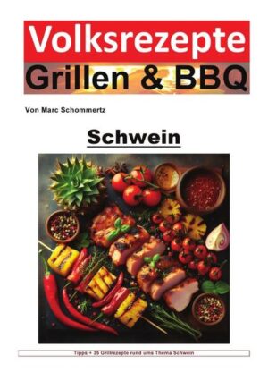 In "Volksrezepte Grillen und BBQ - Schwein" nimmt Autor Marc Schommertz Sie mit auf eine kulinarische Entdeckungsreise in die Welt des Schweinegrillens. Dieses Buch, Teil einer beliebten Serie, fokussiert sich auf eines der vielseitigsten und schmackhaftesten Fleischsorten: Schweinefleisch. Durch die Seiten hindurch werden die Leser nicht nur in die grundlegenden Kenntnisse über Schweinefleisch eingeführt, sondern erfahren auch mehr über dessen Herkunft und wesentliche Rolle in der Grillkultur. Beginnend mit einer Einführung, was Schwein vom Grill ausmacht, führt Schommertz in die Vielfalt der Teilstücke des Schweins ein und beleuchtet deren einzigartige Charakteristika. Die tiefgehende Betrachtung setzt sich fort mit der Erörterung von Schweinefleisch in der Grillkultur und dessen Aromen und Eigenschaften im Vergleich zu anderen Fleischsorten. Das Herzstück des Buches bildet eine Sammlung von 35 exquisiten Rezepten, die jeweils für 4 Portionen ausgelegt sind. Die Palette reicht von klassischen marinierten Schweinekoteletts über zitronen-knoblauch-geprägte Schweinesteaks bis hin zu innovativen Kreationen wie whiskey-glasierte Schweinebauchstreifen und asiatische Fünf-Gewürze-Schweinelende. Jedes Rezept ist darauf ausgerichtet, die einzigartigen Aromen und Texturen des Schweinefleischs hervorzuheben und Grillbegeisterten neue Geschmackserlebnisse zu bieten. "Volksrezepte Grillen und BBQ - Schwein" ist mehr als nur ein Kochbuch