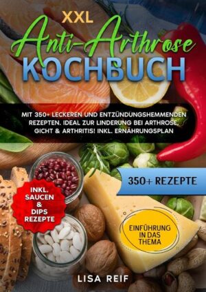 Dieses Arthrose-Kochbuch ist voll von köstlichen, leicht zuzubereitenden Rezepten! Mit über 350+ Rezepten zur Auswahl, finden Sie in diesem Kochbuch bestimmt das, wonach Sie suchen... Sowohl Arthritis als auch Arthrose betreffen Ihre Knochen, Bänder und Gelenke. Sie weisen auch viele der gleichen Symptome auf, darunter Gelenksteifigkeit und Schmerzen. Aber der Unterschied zwischen den beiden ist wichtig. Arthritis und Arthrose hören sich ähnlich an, und sie betreffen beide Ihre Knochen, Bänder und Gelenke. Es gibt jedoch entscheidende Unterschiede, die sehr wichtig sind und sie voneinander unterscheiden. Diese Unterschiede und viel mehr erfahren Sie in den nachfolgenden Kapiteln. Arthrose vs. Arthritits Arthrose ist die andere Bezeichnung für Osteoarthritis. Dies ist die am häufigsten diagnostizierte Form der Arthrose. Arthrose entsteht durch die Abnutzung des Knorpels in den Gelenken. Sie entsteht in der Regel durch Alterung oder intensive Beanspruchung der Gelenke bei Sport, Bewegung oder anderen Aktivitäten. Nach einiger Zeit kann sich der gesamte Knorpel an den Knochenenden abnutzen und einen schmerzhaften Knochen-Knochen-Kontakt verursachen. Arthrose kann jedes Gelenk betreffen, tritt aber häufiger in den Knien, Hüften, Händen und im Nacken auf. (mehr Informationen finden Sie im Buch) Sie sind auf der Suche nach … ✅ 350+ leckere Rezepte (u.a. für Frühstück, Fisch, Fleisch, Vegetarisch, Snacks, Desserts uvm.) ✅ Einführung in das Thema ✅ Den richtigen Zutaten ✅ Inklusive leckere Saucen & Dips Rezepte Leckere Gerichte und gute Anhaltspunkte gefällig? Dann greifen Sie jetzt zu!