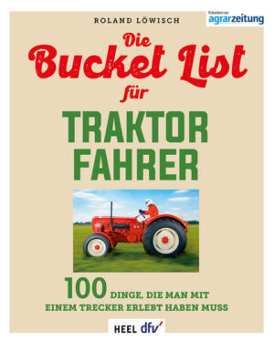 Was muss man als Traktor-Fahrer und -Liebhaber alles erlebt haben? Eindruck und Spaß machen die leistungsstarken Schlepper sowieso. Genug Potenzial also für einzigartige Traktor-Erlebnisse auf und mit Bulldog & Co: Zum Beispiel ein 24-Stunden-Rennen für Traktor-Oldtimer besuchen oder Mitglied in einem Traktor-Club werden. Eine außergewöhnliche Überraschung gelingt beim Abholen der Auserwählten zum nächsten Date mit dem Trecker. Und auch seiner Zugmaschine einen passenden Namen zu geben kann samt Taufe zum einzigartigen Erlebnis werden. Diese Bucket List bietet seriöse, manchmal auch ein bisschen schräge, aber immer spannende und unterhaltsame Tipps für wunderschöne und bleibende Erinnerungen.