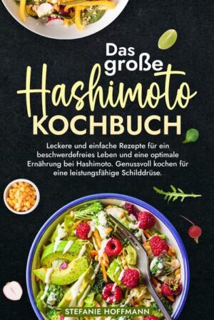 Kämpfst du ständig gegen die Symptome der Hashimoto-Thyreoiditis? Hast du Schwierigkeiten, leckere und nahrhafte Mahlzeiten zu finden, die deine Schilddrüsenfunktion unterstützen? Wünschst du dir eine Linderung, ohne dabei auf den Genuss beim Essen verzichten zu müssen? Dann ist dieses Kochbuch genau das, was du brauchst! Es ist dein idealer Begleiter auf dem Weg zu einem beschwerdefreien Leben, indem es dir zeigt, wie du mit köstlichen und einfachen Rezepten die richtige Ernährung für Hashimoto genießen kannst. Hier sind vier Gründe, warum eine Hashimoto Diät bzw. eine Hashimoto gerechte Ernährung so vorteilhaft ist: - Linderung von Symptomen: Eine angepasste Ernährung bei Hashimoto kann dazu beitragen, typische Symptome wie Müdigkeit, Gewichtszunahme und Stimmungsschwankungen zu lindern. - Unterstützung der Schilddrüsenfunktion: Eine ausgewogene Ernährung fördert die Schilddrüsenfunktion und hält die Hormonbalance im Gleichgewicht. - Verbesserung der Lebensqualität: Mit diesem Kochbuch entdeckst du Nahrungsmittel, die nicht nur deiner Schilddrüse helfen, sondern auch fantastisch schmecken. - Förderung der allgemeinen Gesundheit: Diese spezielle Ernährungsweise unterstützt nicht nur bei Hashimoto, sondern kann auch das allgemeine Wohlbefinden und die Energie steigern. Dieses Rezeptbuch bietet dir eine Vielzahl an Rezepten, die einfach zuzubereiten sind und keine exotischen Zutaten benötigen. So ist es leicht, eine Hashimoto gerechte Ernährung in den Alltag zu integrieren. Warum dieses Kochbuch ein Muss für jeden Hashimoto-Patienten ist: - Vielseitigkeit: Von Frühstücksideen über Hauptgerichte bis hin zu Desserts - dieses Kochbuch bietet für jede Tageszeit und jeden Geschmack das passende Rezept. - Einfach zu befolgen: Die Rezepte sind klar und einfach zu befolgen, auch wenn du kein erfahrener Koch bist. - Gesundheitlich vorteilhaft: Jedes Rezept wurde mit Blick auf gesundheitliche Vorteile entwickelt. - Zeitsparend: Die meisten Rezepte können in weniger als 30 Minuten zubereitet werden, was perfekt für vielbeschäftigte Menschen ist. Also, was hält dich noch zurück? Kaufe jetzt dieses Kochbuch und beginne den Weg zu einem genussvollen und beschwerdefreien Leben. Dein Körper wird es dir danken!