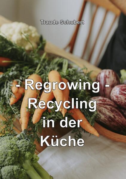 Regrowing Recycling in der Küche Gemüsereste, Speisereste oder trockener Kuchen müssen nicht im Müll landen. Oft schneiden wir Gemüse am oberen Ende ab und werfen dieses weg. Ist dieses aber noch schön frisch, lässt sich daraus mit ein paar Informationen neuen Gemüse ziehen! Welche Sorten sich dafür am Besten eignen, wie man diese dann erfolgreich wachsen lassen kann, erfahren Sie in diesem Buch. Aber auch selbst gezogenen Salat kann man ganz einfach ein zweites mal ab ernten. Wie oft passiert es, dass der Kuchen eintrocknet. Auch Frischhalte- oder Alufolie kann dies nicht immer verhindern. Und dann? In den Kaffee oder heiße Schokolade ein tunken? Lecker, aber es gibt viel mehr Möglichkeiten etwas Neues daraus zu zaubern. Viele der hier in diesem Buch vorgestellten Ideen und Rezepte habe ich selbst ausprobiert. Sinnvoll ist es, bereits beim Kauf von Gemüse, Salat und Kräutern darauf zu achten, dass die Wurzeln noch recht frisch sind. Probieren Sie es selbst aus! Sie werden überrascht sein! Viel Erfolg und gute Ernten wünscht Ihnen