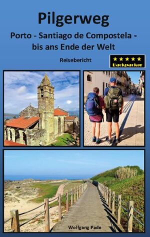 Hier wird über die Vorbereitung, Wissenswertes, aber vor allem über das Erlebte auf dieser Pilgerwanderung von Porto über Santiago de Compostela bis ans Ende der Welt berichtet. Yvonne startet in Steinebach im landschaftlich sehr schönen Westerwald und ich in Illingen in Württemberg im guten Weinland, zu unserer ersten gemeinsamen Pilgerreise. Die Anfahrt zum Flughafen erfolgt mit den öffentlichen Verkehrsmitteln und anschließend fliegen wir mit dem Flugzeug vom Baden-Airport bei Karlsruhe nach Porto in die berühmte Stadt des Portweins, die an der schroffen Westküste von Portugal liegt. Da Yvonne noch nie in der schönen Stadt war, nehmen wir uns drei Tage Zeit um diese gemeinsam zu besichtigen und starten anschließend den Pilgerweg von Porto nach Santiago de Compostela. Von dort pilgern wir weiter bis an die Atlantikküste ans Kap Fisterra das sogenannte -Ende der Welt-. Da Muxia diesen Anspruch ebenfalls erhebt, sind wir auch an diesen Ort und dessen Kap an den Atlantik gepilgert. Anschließend reisten wir zurück nach Santiago de Compostela und von da aus wieder nach Porto. Nach einer letzten Nacht in Porto traten wir den Rückflug zum Baden-Airport an, um von dort in unsere Heimatorte nach Steinebach und Illingen zu gelangen. Für eine bessere erste Orientierung habe ich die wichtigsten Orte der Küstenpilgerroute von Porto nach Santiago de Compostela auf der folgenden Karte eingezeichnet, so wie die Pilger- und Jugendherbergen für die Übernachtung dargestellt. Unsere tatsächlich gelaufene Route verlief ein wenig anders und ging bis ans -Ende der Welt-, dies wird im Buch genau dargestellt. Dieser Reisebericht enthält 10 Farbseiten und Kartenmaterial der Touren. Ich hoffe sie haben Interesse bekommen und möchten mein Buch lesen, dazu wünsche ich viel Freude.