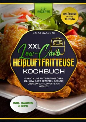 Dieses Low Carb-Heißluftfritteuse-Kochbuch ist voll von köstlichen, leicht zuzubereitenden Rezepten! Mit über 212+ Rezepten zur Auswahl, finden Sie in diesem Kochbuch bestimmt das, wonach Sie suchen... Die Funktionsweise von Heißluftfritteusen… …ist einfach zu verstehen. Heiße Luft zirkuliert die von Ihnen eingelegten Lebensmittel. Wie bei jedem anderen Kochvorgang sorgt eine chemische Reaktion, der so genannte Maillard-Effekt, für das farbige Aussehen und den Geschmack der Lebensmittel. Die erhitzte Luft in der Fritteuse enthält feine Öltröpfchen, die den Lebensmitteln die Feuchtigkeit entziehen. Interessanterweise müssen Sie für einen erfolgreichen Garprozess keine große Menge Öl einfüllen. Sie können nur einen Esslöffel verwenden und erhalten knusprige, traditionell frittierte Lebensmittel, die köstlich schmecken. Das Ergebnis ist ein Gericht, das keine ungesunden Fette und Kalorien enthält. Was ist eine Heißluftfritteuse und wie funktioniert sie? Ähnlich wie ein Umluftofen kann eine Heißluftfritteuse Gerichte backen und braten, aber ihr Design ermöglicht ein schnelleres und gleichmäßigeres Garen für besonders knusprige Ergebnisse. Das Gerät ist mit einem Heizmechanismus und einem Gebläse ausgestattet, das in die Oberseite eingebaut ist. Es heizt sich schnell auf und sorgt für eine rasche Zirkulation der heißen Luft, die das Essen im Metallkorb gart. Solange die Fritteuse nicht überfüllt ist, erhält das Gericht durch die konzentrierte Hitzequelle eine knusprige, fast frittierte Textur. (mehr Informationen finden Sie im Buch) Sie sind auf der Suche nach … ✅ 212+ leckere vielseitige Rezepte (u.a. Fleisch, Fisch, Gemüse, Salate, Snacks, Desserts uvm.) ✅ Einführung in das Thema ✅ Tipps & Tricks zum Thema Low-Carb ✅ Inklusive leckere Saucen Rezepte Leckere Gerichte und gute Anhaltspunkte gefällig? Dann greifen Sie jetzt zu!