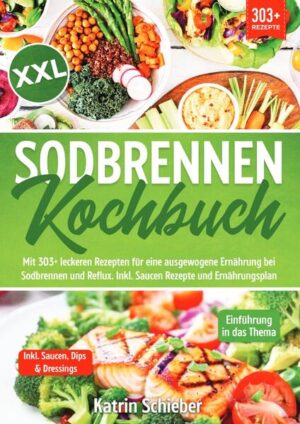 Dieses XXL Sodbrennen-Kochbuch ist voll von köstlichen, leicht zuzubereitenden Rezepten! Mit über 303+ Rezepten zur Auswahl, finden Sie in diesem Kochbuch bestimmt das, wonach Sie suchen... Säure Reflux oder gastroösophagealer Reflux ist… …das Ergebnis von Mageninhalt, wie Magensäure oder Galle, der in die Speiseröhre zurückfließt. Dieser Inhalt reizt die Speiseröhre und kann ein brennendes Gefühl in der Brust (auch bekannt als Sodbrennen) oder in der Mitte des Magens verursachen. Es kann auch das Schlucken erschweren oder sogar Halsschmerzen verursachen. Bei manchen Menschen können unter anderem Brustschmerzen und Husten auftreten. Die Magensäure selbst ist nicht schädlich