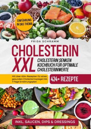 Dieses Cholesterin senken Kochbuch ist voll von köstlichen, leicht zuzubereitenden Rezepten! Mit 424+Rezepten zur Auswahl, finden Sie in diesem Kochbuch bestimmt das, wonach Sie suchen... Ihr Körper braucht Cholesterin… …um richtig zu funktionieren. Wenn Sie jedoch zu viel Cholesterin im Blut haben, kann es sich an den Wänden Ihrer Arterien festsetzen und diese verengen oder sogar blockieren. Dadurch sind Sie dem Risiko einer koronaren Herzkrankheit und anderer Herzerkrankungen ausgesetzt. Cholesterin wird auf Proteinen, den so genannten Lipoproteinen, durch das Blut transportiert. Ein Typ, LDL, wird manchmal als "schlechtes" Cholesterin bezeichnet. Ein hoher LDL-Spiegel führt zu einer Ablagerung von Cholesterin in den Arterien. Eine andere Art, HDL, wird manchmal als "gutes" Cholesterin bezeichnet. Es transportiert Cholesterin aus anderen Teilen Ihres Körpers zurück zur Leber. Dann entfernt die Leber das Cholesterin aus dem Körper. (mehr Informationen finden Sie im Buch) Sie sind auf der Suche nach … ✅ 424+ leckeren cholesterinarmen Rezepten (Frühstück, Fisch- und Fleischgerichte, Salate, Suppen, Snacks, Desserts uvm.) ✅ Einführung in das Thema ✅ 7-Tage Ernährungsplan ✅ Inkl. leckere Saucen, Dips & Dressing Rezepte Leckere Gerichte und gute Anhaltspunkte gefällig? Dann greifen Sie jetzt zu!