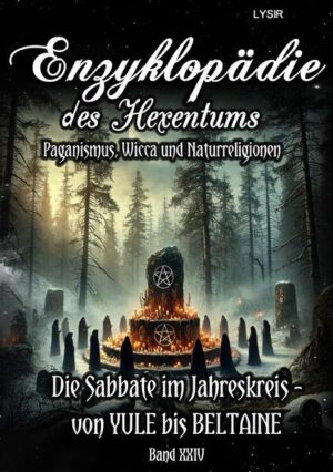 Im vierundzwanzigsten Band der „Enzyklopädie des Hexentums“ werden die Sabbate von Yule bis Beltaine ausführlich behandelt. Dieser Band bietet eine umfassende Mischung aus theoretischen Einblicken und praktischen Ritualen, die es ermöglichen, die tieferen Bedeutungen und magischen Praktiken dieser wichtigen Feste im Jahreskreis zu verstehen und zu erleben. Der Abschnitt „Die Sabbate im Jahreskreis – Ausführliche Theorie und rituelle Praxis“ führt in die Ursprünge, Bedeutungen und Praktiken der Sabbate ein. Diese Feste markieren die wichtigen Übergänge und Höhepunkte im Jahresverlauf und dienen als kraftvolle Zeiten der Reflexion, Erneuerung und Verbindung mit den natürlichen Zyklen von Mutter Natur. Die „Universelle Öffnung aller Sabbatrituale“ schafft einen heiligen Raum, in dem die Energien der Feier kanalisiert und fokussiert werden können. Hierbei kommen Rituale wie der Energiekegel, die henochische Raumdefinition und die Bannung, Segnung und Weihe der fünf Elemente zum Einsatz. Zusätzlich werden universelle Rituale für solare und lunare Sabbate sowie für die Schließung aller Sabbatrituale vorgestellt. Ein weiteres Highlight dieses Bandes sind die detaillierten Sabbatrituale für Yule, Imbolc, Ostara und Beltaine. Jedes Ritual beinhaltet spezifische Invokationen bedeutender Göttinnen und Götter wie Morrigan, Brigidh, Artemis, Mithra, Freyr und Dionysos. Diese Invokationen bringen die besonderen Energien und Kräfte der jeweiligen Gottheiten in das Ritual ein, um die magische Praxis zu vertiefen. Von der Rückkehr des Lichts bei Yule über die wachsenden Lichtkräfte bei Imbolc und das Gleichgewicht von Tag und Nacht bei Ostara bis hin zur Feier der Fruchtbarkeit bei Beltaine: Jede Feier wird detailliert erklärt und rituell umgesetzt. Dieser Band ist ein unverzichtbarer Begleiter für alle, die die Energien der Jahreszeiten ehren und in ihre magische Praxis integrieren möchten.