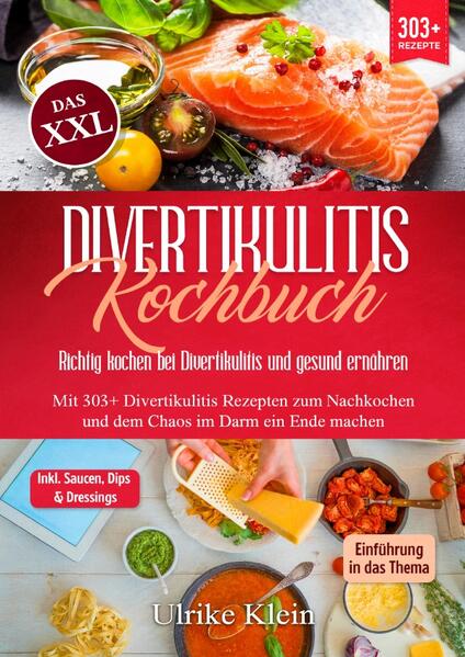 Dieses XXL Divertikulitis-Kochbuch ist voll von köstlichen, leicht zuzubereitenden Rezepten! Mit über 303+ Rezepten zur Auswahl, finden Sie in diesem Kochbuch bestimmt das, wonach Sie suchen... Divertikulose ist eine Form… …der Divertikelkrankheit, die auftritt, wenn kleine Beutel in der Dickdarmwand (Kolon), die Divertikel genannt werden, entstehen und durch Schwachstellen in den äußeren Muskelschichten des Dickdarms drücken. Eine Divertikelkrankheit, die nicht entzündet ist, wird Divertikulose genannt. Tatsächlich sind keine spezifischen Nahrungsmittel bekannt, die Divertikulitis-Attacken auslösen. Und es ist auch nicht bewiesen, dass eine spezielle Diät Anfälle verhindern kann. Wenn Sie Divertikulose haben, achten Sie auf eine gesunde, ballaststoffreiche Ernährung. Ballaststoffreiche Lebensmittel, wie Obst, Gemüse und Vollkornprodukte, weichen den Abfall auf und helfen ihm, schneller durch den Dickdarm zu wandern. Dies reduziert den Druck in Ihrem Verdauungstrakt, was das Risiko der Bildung und Entzündung von Divertikeln verringern kann. (mehr Informationen finden Sie im Buch) Sie sind auf der Suche nach … ✅ 303+ leckere vielfältige Rezeptideen (u.a. Fleisch, Fisch, Gemüse, Salate, Suppen, Snacks, Desserts uvm.) ✅ Einführung in das Thema ✅ Tipps & Tricks ✅ Inklusive leckeren Saucen-Rezepten Leckere Gerichte und gute Anhaltspunkte gefällig? Dann greifen Sie jetzt zu!