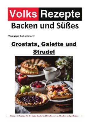 "Volksrezepte Backen und Süßes - Crostata, Galette und Strudel" ist eine Sammlung von köstlichen Rezepten für Backliebhaber. Entdecken Sie die Vielfalt der Crostata, Galette und Strudel - von herzhaft bis süß. Dieses Buch führt Sie in die Welt des Backens ein und bietet 35 erprobte Rezepte, Tipps und Tricks für perfekte Teigkonsistenz, kreative Füllungen, und die richtige Backzeit und Temperatur. Lassen Sie sich von einzigartigen Geschmacksprofilen und dekorativen Ideen inspirieren. Unser Autor, Marc Schommertz, teilt seine Leidenschaft für das Kochen und Backen in dieser Sammlung. Ein Buch, das Sie in kulinarische Genüsse entführt!