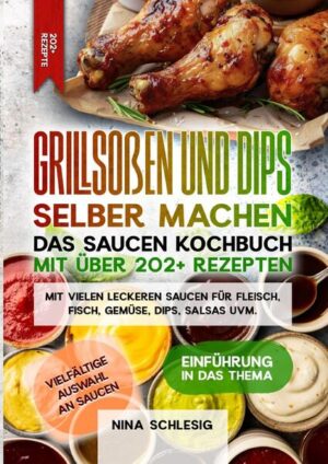 Dieses Soßen-Rezeptbuch ist voll von köstlichen, leicht zuzubereitenden Rezepten! Mit über 202+ Rezepten zur Auswahl, finden Sie in diesem Kochbuch bestimmt das, wonach Sie suchen... Kein sommerliches Grillfest.. ist ohne eine schmackhafte Barbecue-Sauce vollständig. Aber nicht alle Barbecue-Saucen sind süß und klebrig. Es gibt Hunderte von Sorten, die sich von Region zu Region unterscheiden, aber die gängigsten basieren auf drei verschiedenen Grundlagen: Tomate, Senf oder Essig. Eine gute Barbecue-Sauce sollte den rauchigen Geschmack von Grillgerichten wie Rippchen, Rinderbrust und Hähnchen ergänzen (und nicht überdecken). Außerdem sollte sie ausgewogen sein, je nach Art der Sauce mit einer gewissen Süße und einem Hauch von Schärfe durch die Säure. Hier einige Tipps… - Bestreichen Sie den Grillrost vor dem Vorheizen mit Antihaftspray oder Pflanzenöl, damit das Grillgut nicht kleben bleibt. - Wenn Sie Fisch grillen, legen Sie ihn zuerst mit der Hautseite nach unten oder auf mit Antihaft-Spray bestrichene Alufolie. - Lachs ist ein beliebtes Grillgut, da er nicht so schnell austrocknet. Da er reich an natürlichen Omega-Ölen ist, können Sie ihn auf den Grill legen, ohne ihn mit Öl zu bestreichen. Grillen Sie den Lachs zunächst mit der Hautseite nach oben. So kann das natürliche Fett unter der Haut in das Filet einziehen und es bleibt reichhaltig und feucht. (mehr Tipps finden Sie im Saucen Buch) Sie sind auf der Suche nach … ✅ 202+ leckeren Rezepten (u.a. für Fleisch, Gemüse, Dips, Salsas uvm.) ✅ Vorteilen rund um das Thema Saucen ✅ Den richtigen Zutaten für leckere Saucen ✅ Spaß und Freude Neues zu probieren Leckere Rezepte und gute Anhaltspunkte gefällig? Dann greifen Sie jetzt zu!