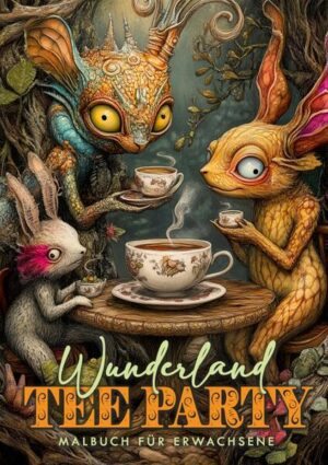 ★Wunderland Tee Party Malbuch ★ Es ist Teezeit im Wunderland! Fröhliche, süße und gruselige Kreaturen treffen sich zu einer Tasse Tee, um Neuigkeiten auszutauschen Das Malbuch enthält: 52 Seiten, seltsame Mädchen, gruselige Kreaturen, süße Vögel und Frösche, Hasen und Katzen. Das Malbuch ist ein tolles Geschenk für alle Zauberund Skurril-Fans.