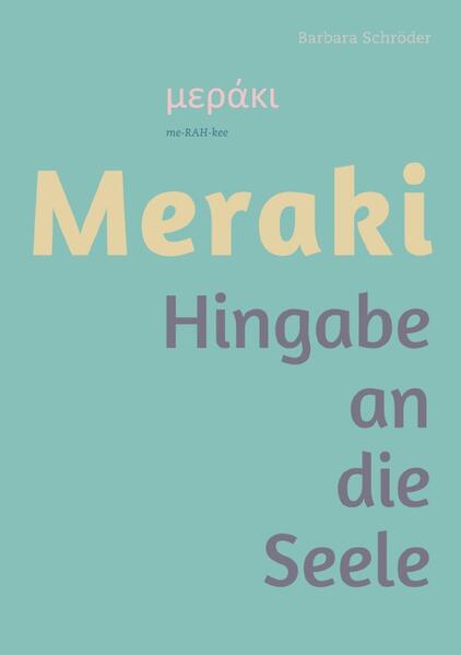 Tauche ein in die Welt von Meraki. Hingabe an die Seele. Dieses kleine Buch ist ein Schatz an berührenden Texten, inspirierenden Gedichten und köstlichen Rezepten, die das Herz und die Seele verwöhnen. Erlebe die Magie des griechischen Lebensgefühls. Feiere die Liebe zum Detail und die Freude am Augenblick. Lass Dich mit Fragen und Gedanken auf eine Reise zu Deinem inneren Selbst entführen und entdecke die Hingabe, die das Leben so wertvoll macht. Meraki lädt Dich ein, die fliessende Kraft Deiner Weiblichkeit zu spüren.