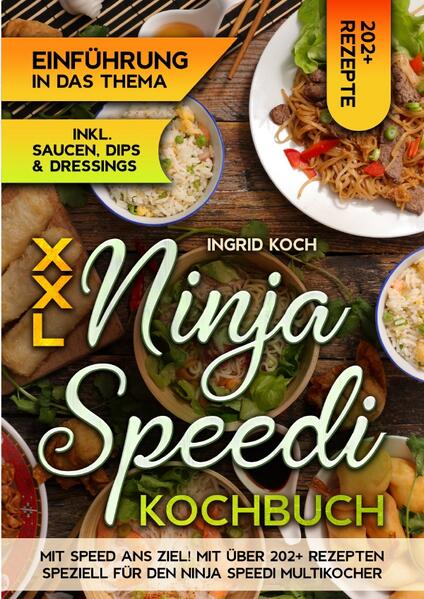 Dieses Speedi-Kochbuch ist voll von köstlichen, leicht zuzubereitenden Rezepten! Mit über 202+ Rezepten zur Auswahl, finden Sie in diesem Kochbuch bestimmt das, wonach Sie suchen... In den hektischen Küchen von heute, in denen Zeit eine wichtige Rolle spielt und multifunktionale Geräte geschätzt werden, verschwimmen manchmal die Grenzen zwischen den Innovationen. Der Ninja Speedi ist ein Küchengerät, mit dem Sie im Handumdrehen gesunde und köstliche Mahlzeiten zubereiten können. Dieses Gerät arbeitet mit dem Schnellkochsystem von Ninja, das die Kraft von Heißdampf und Frittieren kombiniert, um Lebensmittel schnell und gleichmäßig zu garen. Mit dem Ninja Speedi können Sie Ihre Lieblingsspeisen frittieren, braten, backen und grillen - und das alles mit wenig bis gar keinem Öl. Sie können ihn auch zum Dämpfen von Gemüse, Meeresfrüchten und anderen Gerichten verwenden, wodurch deren natürlicher Geschmack und Nährstoffe erhalten bleiben. Vorteile des Ninja Speedi Schnellkochtopfs Hier sind einige Gründe, warum der Ninja Speedi Schnellkocher und die Fritteuse eine großartige Ergänzung für jede Küche sind: Vielseitige Kochoptionen: Die Ninja Speedi Schnellkoch- und Fritteuse bietet mehrere Kochfunktionen, wie z. B. Frittieren, Braten, Backen, Grillen, Dünsten und Sautieren. Schnelle Garzeit: Mit seinem Schnellkochsystem kann der Ninja Speedi Mahlzeiten bis zu 60 % schneller als herkömmliche Kochmethoden zubereiten, was bedeutet, dass Sie köstliche Mahlzeiten in einem Bruchteil der Zeit genießen können. (mehr Informationen finden Sie im Buch) Sie sind auf der Suche nach … ✅ 202+ leckere Rezepte (u.a. Frühstück, Fleisch- und Fischgerichte, Salate, Suppen, Snacks, Desserts uvm.) ✅ Einführung in das Thema ✅ Den richtigen Zutaten ✅ Inklusive Vielzahl leckerer Saucen & Dips Rezepte Leckere Gerichte und gute Anhaltspunkte gefällig? Dann greifen Sie jetzt zu!