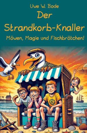 Sommerferien am Strand in Kellenhusen klingt nach Sonne, Sand und Entspannung, oder? Denkste! Für Leni, Finn, Noah und Ella verwandelt sich ein alter, knarzender Strandkorb plötzlich in das verrückteste Abenteuer ihres Lebens. Mit einem lauten „Plopp!“ werden sie in eine magische Unterwasserwelt geschleudert, wo eine Möwe namens Gustav mehr auf Fischbrötchen aus ist als auf Heldentaten, riesige Krabben Paraden tanzen und Blitze in Wassergläsern toben! Auf ihrer verrückten Reise müssen die Freunde nicht nur den grummeligen Meereskönig Tritonius besänftigen, sondern auch das Rätsel um seinen verlorenen Kronenanhänger lösen den Gustav ›aus Versehen‹ bei seinem berühmten Fischfangmanöver verloren hat. Mit schrägen Wettessen, mysteriösen Leuchttürmen und einer Menge Chaos vor und hinter jeder Welle wird klar: Dieser Sommer ist alles andere als normal! Komm mit auf eine spritzige Reise voller Magie, Lachen und jeder Menge Fischbrötchen das nächste Abenteuer wartet schon in der nächsten Welle!