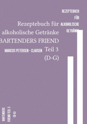 Bartenders Friend Teil 3 (D-G): Dieser Band bietet eine umfassende Sammlung von Cocktailrezepten von D bis G. Von Daiquiri über Gin Fizz bis hin zu exotischen Kreationen - dieses Buch enthält Schritt-für-Schritt-Anleitungen, Tipps und Tricks für die perfekte Zubereitung. Es richtet sich sowohl an angehende Barkeeper als auch an erfahrene Profis, die ihre Repertoire erweitern möchten. Jedes Rezept ist sorgfältig erklärt, sodass sowohl Anfänger als auch Fortgeschrittene die Kunst des Mixens von Cocktails erlernen und verfeinern können. https://www.Köche-Nord.de