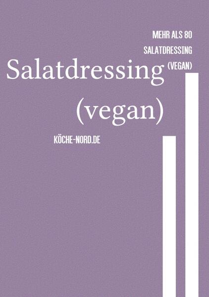 "Vegane Salatdressings" ist das ideale Buch für alle, die ihre Salate abwechslungsreich und gesund genießen möchten. Die Rezepte sind einfach nachzukochen und verwenden ausschließlich pflanzliche Zutaten. Von klassischen Vinaigrettes bis hin zu kreativen, neuen Kombinationen - dieses Buch zeigt, wie man auch ohne tierische Produkte leckere Dressings zubereiten kann. Jedes Rezept ist so gestaltet, dass es auch für Anfänger leicht umsetzbar ist. Die detaillierten Anleitungen und Tipps helfen Ihnen, Ihre Salate mit köstlichen und gesunden Dressings zu verfeinern. Marcus Petersen - Clausen https://www.Köche-Nord.de