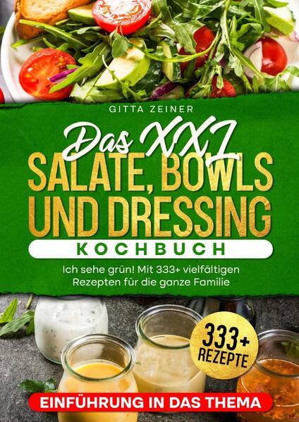 Dieses Salate-Kochbuch ist voll von köstlichen, leicht zuzubereitenden Rezepten! Mit über 333+ Rezepten zur Auswahl, finden Sie in diesem Kochbuch bestimmt das, wonach Sie suchen... Traditionell wurden Salate… ….mit nur wenigen rohen Gemüsesorten wie Gurken, Tomaten, Kohl und Zwiebeln zubereitet und mit einer Prise Salz und einem Spritzer Öl und Essig bestreut. Das hört sich eigentlich gar nicht so schlecht an. Es enthält etwas Fett und ein paar Ballaststoffe, aber irgendwann wurde der Salat zu einem "Diät"-Lebensmittel, bei dem es viele Fehlinformationen über die Inhaltsstoffe und ihren Nährwert gibt. Ich spreche von nährstofflosen, ballaststoffarmen Schüsseln mit Eisbergsalat, verarbeitetem Fleisch und etwas Käse in einem zuckerhaltigen, fettarmen Dressing. Ohne hochwertiges Eiweiß, das die Sättigung fördert, ohne gesunde Fette, die die Aufnahme von Vitaminen und Nährstoffen unterstützen, und mit einem Schwall versteckten Zuckers, der als fettarmes Aroma getarnt ist, ist es kein Wunder, dass Salate einen schlechten Ruf bekommen haben. Lassen Sie uns den schlechten Ruf des Salats ein für alle Mal aus der Welt schaffen, indem wir diese einfachen Schüsseln mit nährstoffreichem, dunklem Blattgemüse aufwerten, den Proteingehalt erhöhen, den Fettgehalt verbessern und etwas Farbe hinzufügen, um den bescheidenen Salat auf ein neues Level zu bringen. (mehr Informationen finden Sie im Buch) Sie sind auf der Suche nach … ✅ 333+ leckere Rezepte für die ganze Familie ✅ Einführung in das Thema ✅ Den richtigen Zutaten ✅ Inklusive Vielzahl leckerer Saucen & Dips Rezepte Leckere Gerichte und gute Anhaltspunkte gefällig? Dann greifen Sie jetzt zu!