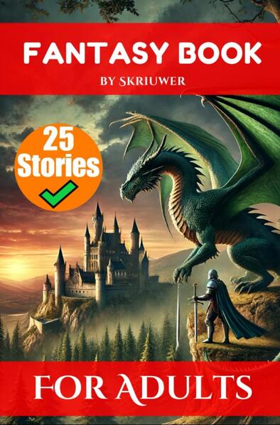 This Fantasy Book for Adults is a book with 25 fantasy stories that take readers to magical worlds, ancient secrets, and brave quests. In these stories, you will travel through places like Eldershade, where villagers must make a deal with a powerful dragon, and the last kingdom of the elves, where a king tries to win back his throne. These stories talk about sacrifice, courage, and making tough choices, showing the ongoing fight between good and evil. You will meet different characters, like brave adventurers, wise sages, cursed princes, and curious scholars. Each story looks at what it means to be human in a magical setting, from a golem learning to feel emotions to a detective finding the truth with a magical mask. Guardians of magical gardens, fierce pirate queens, and wandering bards bring their own stories of adventure, loyalty, and the importance of knowledge. These stories also show the never-ending fight between good and evil, focusing on the power of hope, redemption, and love. Whether it’s a hidden library with forbidden knowledge, a mirror showing a person's deepest desires, or a ghostly city that appears once every century, each story draws readers in with its rich settings and gripping tales. The Dragon's Bargain is perfect for those who love epic fantasy, mythical creatures, and stories where magic is real, and every choice matters.