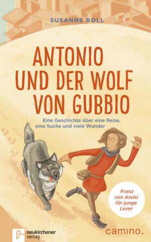 Antonio ist 13 Jahre alt, als ein Wolf immer wieder sein Dorf heimsucht. Die Menschen scheinen machtlos gegen dieses Tier zu sein. Antonio versucht zu helfen, doch im entscheidenden Moment verlässt ihn der Mut. Als eines Tages ein Ordensbruder von Franz von Assisi nach Gubbio kommt und erzählt, dass Bruder Franz mit Tieren sprechen kann, wird für Antonio klar, was er tun muss: Er macht sich auf die Suche nach Franz von Assisi, um ihn zu bitten, das Dorf von dem Wolf zu befreien. Eine spannende Zeitreise, die junge Leser ab 10 Jahren in das 12. Jahrhundert mitnimmt und ihnen das Leben des Heiligen Franz von Assisi näherbringt.