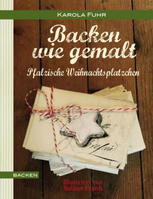 Die vorliegende Weihnachtsbäckerei ist eine Sammlung traditioneller, regionaler Rezepte aus der Pfalz. Sie stammen überwiegend aus dem regionalen Basiskochbuch „Emmy Brauns Neues Pfälzisches Kochbuch für bürgerliche und feine Küche“ des 19. Jahrhunderts, wurden jedoch über viele Jahre mit familiären und erfahrungsbedingten Abwandlungen und Ergänzungen versehen. Die Rezepte sind meist unkompliziert in der Herstellung und brauchen keine exotischen Zutaten. Einzigartig wird das Backbuch durch die liebevollen Malereien der Berliner Künstlerin Sabine Frank, die die Köstlichkeiten auf italienischen Urkunden und Geschäftsbriefen aus dem 19. Jahrhundert illustriert hat.