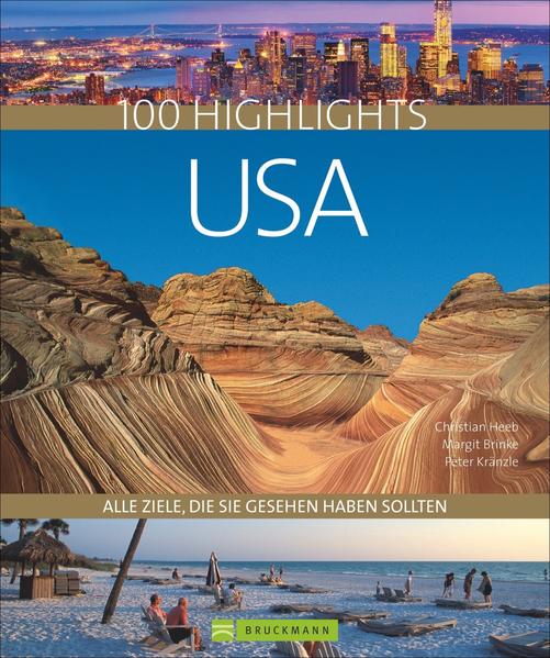 Schon der Begriff »USA« lässt die Gedanken fliegen: von New York im Nordosten entlang der Atlantikküste bis Florida und weiter gen Westen – Chicago, Grand Canyon, Las Vegas, Yosemite, Yellowstone, last but not least Alaska … Und wie viel mehr ist dazwischen zu entdecken! Dieser Bildband zeigt Ihnen die 100 Top-Ziele im Land der unbegrenzten Möglichkeiten und erzählt dabei auch von Geschichte und Gegenwart des riesigen Landes und seiner Menschen.