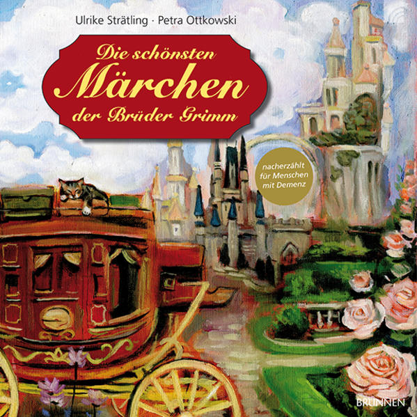 Dornröschen, Frau Holle, Die Bremer Stadtmusikanten Menschen mit Demenz lieben Märchen, weil sie diese oft noch aus ihrer Kindheit kennen. Ulrike Strätling erzählt 14 Märchen der Brüder Grimm nach in einer kürzeren Fassung und mit einfachen Sätzen. Die Leipziger Künstlerin Petra Ottkowski hat die Geschichten wunderschön illustriert. Auf ihren Bildern gibt es beim Vorlesen eine Menge zu entdecken.