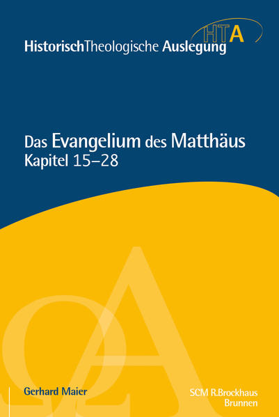 Gerhard Maier geht in diesem zweiten Band seines großen Matthäuskommentars in der Reihe Historisch Theologische Auslegung (HTA) einen durchaus eigenständigen Weg: Er fasst das erste der vier Evangelien als das älteste Evangelium auf und verortet das Matthäusevangelium in einer Zeit und in einem Umfeld, in dem sich die matthäische Gemeinde noch nicht von der israelitischen Glaubens- und Rechtsgemeinschaft getrennt hat. Von diesen Voraussetzungen her gelingt Gerhard Maier eine gelehrte, wissenschaftliche Kommentierung, die dem Theologen neue Sichtweisen eröffnet und auch dem Bibelleser eine Fülle von Einsichten erschließt. In seiner Exegese schlägt Gerhard Maier über die präzise historische Erklärung und Kommentierung des Matthäusevangeliums hinaus Brücken von der Zeit von Jesus und seinen Jüngern in die kirchliche Gegenwart. Gerhard Maier, geboren 1937 in Ulm, war u.a. Wissenschaftlicher Assistent im Fachbereich Neues Testament an der Universität Tübingen, Studienleiter und Rektor des Albrecht-Bengel-Hauses in Tübingen und von 2001-2005 Landesbischof der Ev. Landeskirche in Württemberg. Er ist Gastprofessor an der Evangelisch-Theologischen Faculteit in Leuven (Belgien). Die Historisch-Theologische Auslegungsreihe des Neuen Testaments (HTA) ist ein Produkt von Exegeten, die offenbarungstheologisch und heilsgeschichtlich orientiert sind. Sie will mit wissenschaftlicher Gründlichkeit die Aussagen der neutestamentlichen Texte im Hinblick auf ihre historische Situation, ihre literarische Eigenart und mit betonter Berücksichtigung ihrer theologischen Anliegen erläutern und verständlich machen. Dabei werden neben den traditionellen auch neuere exegetische Methoden und Forschungsergebnisse berücksichtigt. Das Besondere dieser Kommentarreihe ist, dass über die möglichst präzise historische Erklärung hinaus Brücken in die kirchliche Gegenwart geschlagen werden. Die Auslegung behält dabei die Praxis von Verkündigung und Seelsorge im Blick.