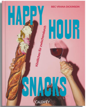 IN „HAPPY HOUR SNACKS“ PRÄSENTIERT BEC VRANA DICKINSON EINE SAMMLUNG EINFACHER UND KÖSTLICHER SNACKS für entspannte, ausgelassene Momente in den eigenen vier Wänden. Opulent und ausgefallen oder schnell und unkompliziert - hier dreht sich alles um Snacking auf höchstem Niveau, präsentiert von einer wahren Expertin auf diesem Gebiet. Ob saftige Jalapeños mit Guacamole, Wassermelone mit knusprigen Toppins, gebratene Tomate auf Ricotta oder ein köstlicher Käsekuchen - hier wird jeder fündig.