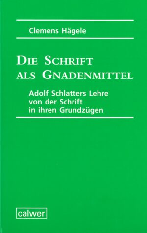 Der eigenwillige Aufriss der Dogmatik Adolf Schlatters ("Das christliche Dogma") wirft Fragen hinsichtlich der Autorität der Schrift als eines dogmatischen Erkenntnismittels auf. Die Arbeit versucht diesen Fragen nachzugehen und Adolf Schlatters dogmatisches Verständnis der Schrift in drei Schritten zu erhellen: 1. durch eine Analyse der Leitmotive der Schlatterschen Dogmatik insgesamt 2. durch eine Analyse der für Schlatter grundlegenden Wesensbeschreibung der Schrift als Gnadenmittel 3. durch eine Analyse der Eigenschaften, die Schlatter der Schrift beimisst (Inspiration, Autorität etc.). In seiner mit dem Adolf-Schlatter-Preis 2005 ausgezeichneten Studie greift der Verfasser neben dem "Dogma" auf zahlreiche weitere, meist dogmatische Schriften Schlatters zurück, darunter auch unedierte Vorlesungen aus der Berner und Greifswalder Zeit.