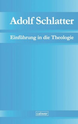 Vor 75 Jahren stab Adolf Schlatter, einer der großen evangelischen Schriftausleger und Theologen des 20 Jahrhunderts. Der ausgewiesene Schlatterkenner Werner Neuer legt nun eine bislang unveröffentlichte Vorlesung Schlatters vor.