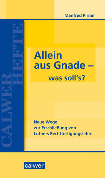 Allein aus Gnade wird der Mensch von Gott angenommen-das war Martin Luthers bahnbrechende Antwort auf seine Frage nach dem göttlichen Heil. Heute gehören weder Luthers Ausgangsfrage noch seine Antwort zu dem, was die meisten Menschen umtreibt und bewegt. Das Büchlein zeigt neue Wege, wie die geradezu überraschende Aktualität und Relevanz des lutherischen Rechtfertigungsglaubens heutigen Menschen in unserer Leistungs- und Mediengesellschaft erschlossen werden kann.