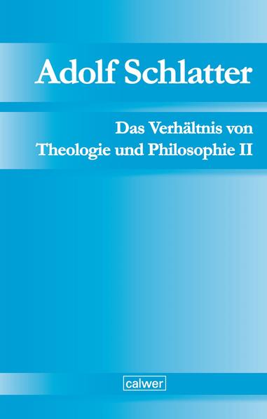 Im Unterschied zur Philosophie, mit der sich Schlatter immer wieder intensiv auseinandergesetzt hat, versucht er die Gottesfrage in seiner bislang unveröffentlichten Vorlesung über „Wesen und Quellen der Gotteserkenntnis“ konsequent auf der Basis einer „Theologie als Wissenschaft von Gott“ zu beantworten. Dabei setzt er die dem christlichen Glauben zugrundeliegende Offenbarungsgewissheit nicht einfach voraus, sondern stellt sich dem in der neuzeitlichen Philosophie verbreiteten „Zweifel, ob Theologie überhaupt möglich sei“. So verwundert es nicht, dass ein beträchtlicher Teil seiner Berner Vorlesung aus philosophischen Erörterungen besteht. Dies ist für eine evangelisch-theologische Vorlesung jener Jahre eher ungewöhnlich und macht die Originalität, Besonderheit und Kühnheit von Schlatters Kolleg aus. Ergänzt wird die Herausgabe des Vorlesungsmanuskriptes durch einen Anhang mit Schlatters Habilitationsvorlesung über den „Zusammenhang von Dogma und Geschichte“.