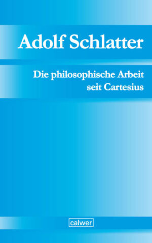 »Wie kommt es,« fragt Thielicke, »daß ein theologisches Buch, das zum ersten Male 1906 erschien …, seine Jugend bewahrt hat, daß es inhaltlich und formal nicht veraltet, sondern taufrisch geblieben ist wie am ersten Tag?« Als Antwort nennt er mehrere Gründe. Der vielleicht wichtigste: Schlatter ließ sich in seinem Denken nicht in zeithistorische Fragestellungen oder modische Kategorien hineinziehen, teilte so aber auch nicht das Schicksal seiner Zeit. Der Theologe, Philosoph und Schlatterkenner Harald Seubert fasst das zusammen: »Schlatter tritt mit philosophischem Denken in eine Auseinandersetzung, die nicht an System und Zeit gebannt ist, gerade dies kann seinen Zugriff auf die Philosophie derart fruchtbar machen.« Es kann einem »erstaunlich vorkommen, daß ein Autor, der sich kaum einer immanenten Kritik der Systeme befleißigt (um mit schulmeisterlicher Wonne hier eine Inkonsistenz und dort einen Gedankensprung festzustellen), sondern der mit einer Originalität sondergleichen und von irgendeinem, nicht genau feststellbaren Hebelarm her die Systeme in ihren Angeln bewegt -, daß dieser Autor in keinem Philosophenlexikon auftaucht.« (Thielicke)