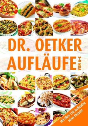 Und ab in den Ofen Ist es der verführerische Duft, die einfache Zubereitung oder sind es die unzähligen Variationsmöglichkeiten, die Aufläufe so beliebt machen? Wie auch immer. Entscheidend ist, dass sie jede Generation begeistert an den Tisch locken. Mehr als 200 dieser verlockenden Rezepte hat Dr. Oetker in diesem Kochbuch zusammengetragen - mal deftig, mal süß, mal mit Fleisch, mal vegetarisch. Alle Varianten sind schnell im Überblick durch die alphabetische Ordnung.