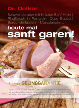 Eine unserer zartesten Versuchungen. heute mal ganz entspannt das Essen genießen: Wer Vorbereitungsstress und Zeitdruck vermeiden will, kann mit diesen Rezepten intensive Geschmackserlebnisse schaffen und noch ausreichend Zeit für die Zubereitung leckerer Beilagen und eine liebevolle Tischdekoration haben. Das Tolle ist: Das Boeuf bourguignon, der Lammrücken auf dem Gemüsebett, das Roastbeef mit Kräuter-Senfkruste oder die Straußensteaks mit Pfeffersauce und Polenta werden durch die langsame Garzeit auch noch viel aromatischer, saftiger und zarter. So werden gleichzeitig die Zutaten und die Nerven geschont. Kann man heute schon mal für das Wochenende planen.