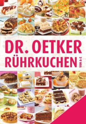 Rührteig: Die Nr. 1 beim Backen In der Rangliste der beliebtesten Gebäcke und Teige steht der Rührteig schon seit langem an erster Stelle. Das Erfolgsgeheimnis ist einfach zu erklären. Er ist kinderleicht zuzubereiten, denn alle Zutaten werden nacheinander oder auf einmal verrührt, man kann ihn wunderbar variieren und mit seiner saftig-lockeren Krume ist er unglaublich lecker. In diesem Buch hat Dr. Oetker die 230 beliebtesten „Rührteig“-Torten, -Kuchen, -Muffins und -Waffeln zusammengestellt. Einfach und meist schnell. Schon Kinder trauen sich das zu. Alphabetisch sortiert vom Amerikaner über Eierlikörgugelhupf und Marmorkuchen bis zum Zebrakuchen.