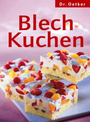 Da gucken alle gerne in die Röhre: Blechkuchen Wenn der Kaffee duftet und der Tisch schön gedeckt ist, sind Kuchen vom Blech nicht weit. Und wenn die nach den neuen Rezepten aus Blechkuchen gebacken sind, ist der Genuss garntiert. Dr. Oetker hat die leckersten in einem Band versammelt: Von innovativen Neuheiten wie Die Schnellen, Die Edlen, Die Beschwipsten, bis hin zu Klassikern wie Apfelkuchen oder Donauwellen.