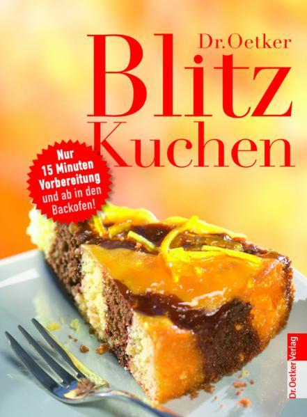 Blitzschnell in der Zubereitung. Lang im Genuss Alle haben eine Uhr, trotzdem ist die Zeit meist knapp. Kein Grund, auf Selbstgebackenes zu verzichten. Das neue Dr. Oetker Blitzkuchen zeigt, wie man in nur einer Viertelstunde Kuchen und Torten zaubert. Mit einfachen, unwiderstehlichen Rezepten wie After-Eight-Kuchen, Buchtelkuchen, Picassorolle und vielen anderen Rezeptideen, die garantiert immer gelingen.