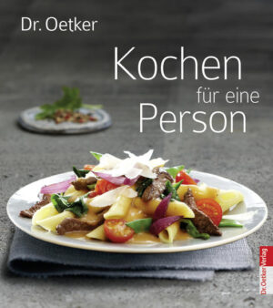 Jetzt gibt es köstliche Rezepte für eine Portion und jeden Tag. Auf 128 Seiten hat Dr. Oetker 70 Gerichte für die Ein-Personen-Küche zusammengestellt. Mal außergewöhnlich wie die Entenbrust in Wermutsauce, mal schnell wie Putencurry mit Mango und auch mal fruchtig zum Nachtisch wie das Himbeer-Kokos-Trifle. Und wenn Besuch kommt: Kein Problem, die Menge wird einfach verdoppelt!