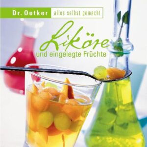 40 % Alkohol, 100 % eine Geschenkidee: Liköre und eingelegte Früchte. Liköre und feurige Früchtchen sind Geschenke, die ankommen. Aber oft nur wenig originell. Es sei denn, sie haben eine persönliche Note und sind selbst gemacht. Dr. Oetker hat die Rezeptideen dafür. Die besten gesammelt im neuen „Liköre und eingelegte Früchte“ aus der Reihe „Alles selbst gemacht“. Auf 64 Seiten bringt der komplett neu gestaltete Band über 40 Rezepte. Aufwändig produziert, mit neuem Layout und etwa 30 Fotos ist es eine willkommene Inspirationsquelle.