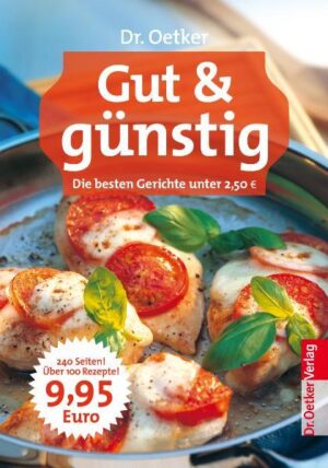 Da ist Schmalhans nie mehr Küchenmeister Gut und günstig: Der Name ist Programm. Ein Kochbuch voller innovativer Rezeptideen - für das schmale Budget. Gefüllte Paprikaschoten für 1,80 Euro, Zitronen-Hähnchenkeule für 1,40 Euro, Ratatouille-Suppe für 0,90 Euro sind nur drei von über 100 gelingsicheren Sparrezepten, die nicht mehr als 2,50 Euro pro Portion kosten. So macht Kochen und Genießen noch mehr Spaß. Und Schmalhans ist nicht länger Küchenmeister.