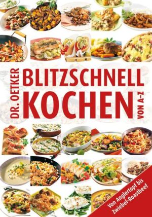 Küchenzeitsparer: die besten Antistress-Rezepte. Blitzschnell kochen und trotzdem lecker? Das ist kein Widerspruch. Das zeigt Dr. Oetker mit dieser umfassenden Zusammenstellung von über 300 schnellen Rezepten von einfachen bis ausgefallenen Gerichten für jeden Anlass. Ob Fleisch, Fisch, Geflügel, Wild oder vegetarisch, alles ist in kürzester Zeit zubereitet. Da kann der kleine Hunger kommen, jederzeit!