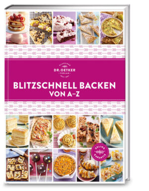 130 blitzschnelle Rezepte für Kuchen, Torten, Cakes und pikante Backwerke. Bestseller aus der Dr. Oetker-A-Z-Reihe in neuer Optik: Über 75:000 verkaufte Exemplare. Leichte Orientierung durch die alphabetische Sortierung.