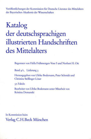 Katalog der deutschsprachigen illustrierten Handschriften des Mittelalters Band 4/1