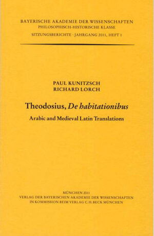 Theodosius, De habitationibus: Arabic and Medieval Latin Translations | Paul Kunitzsch, Richard Lorch