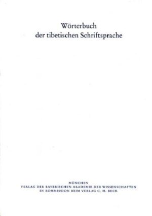 Wörterbuch der tibetischen Schriftsprache 42. Lieferung | Bundesamt für magische Wesen