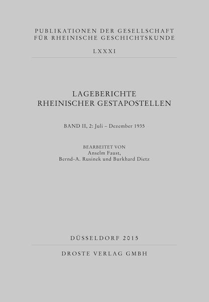 Lageberichte rheinischer Gestapostellen | Bundesamt für magische Wesen